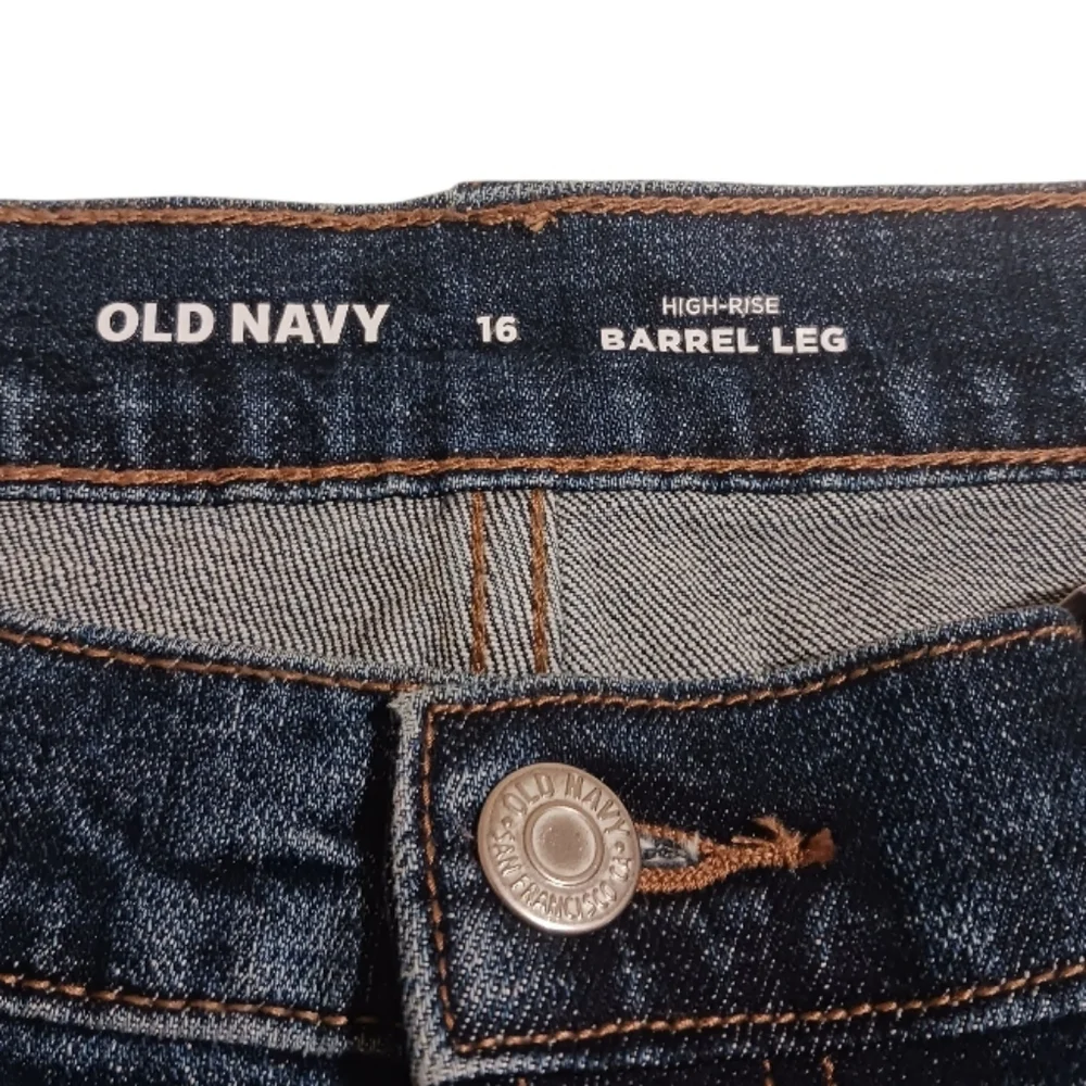 Barrel Ankle Jeans High Rise Old Navy - Picture 8 of 10